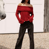 Destiny Knit Top Red