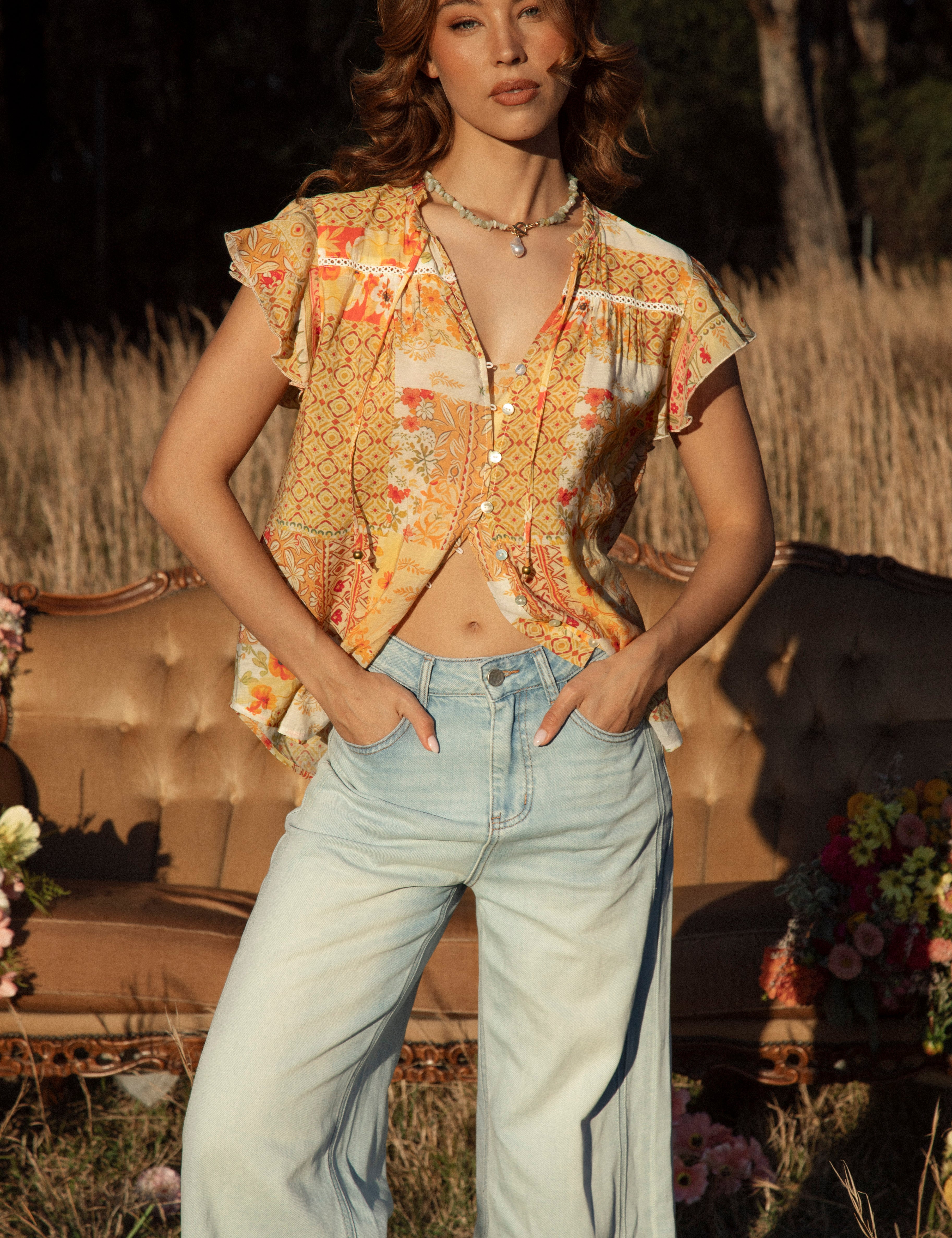 Dimity Blouse - Fields of Gold