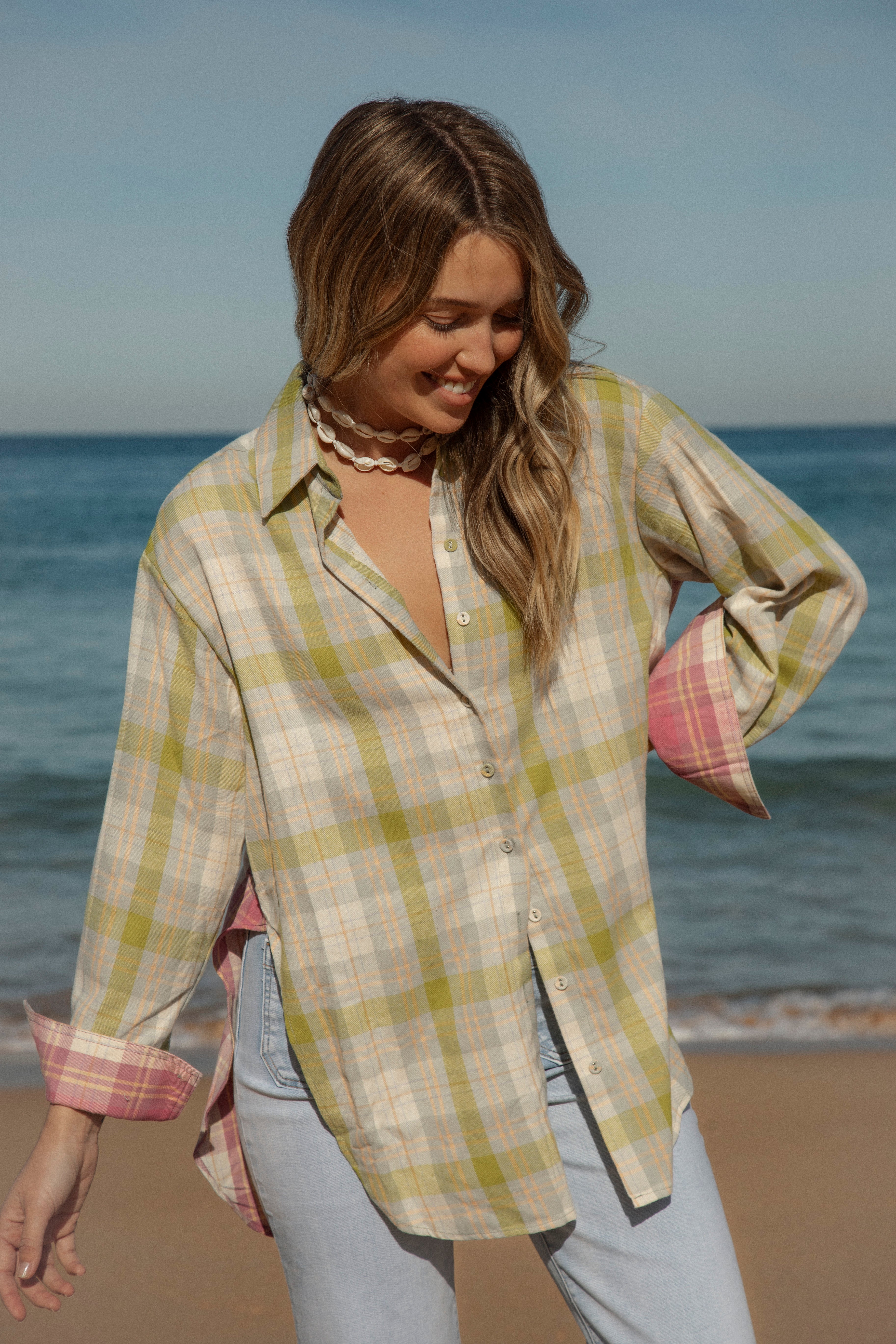 Dixie Flannel Shirt featuring plaid design with multi coloured style