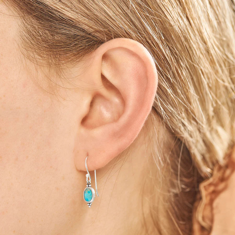 Midsummer Star Moon Song Turquoise Earrings