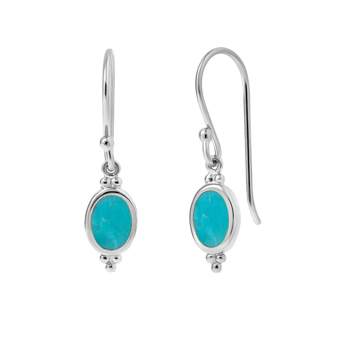 Midsummer Star Moon Song Turquoise Earrings