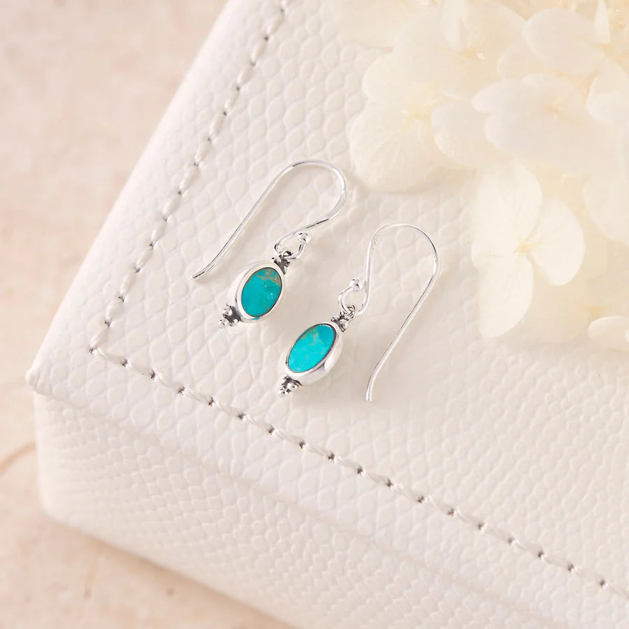 Midsummer Star Moon Song Turquoise Earrings