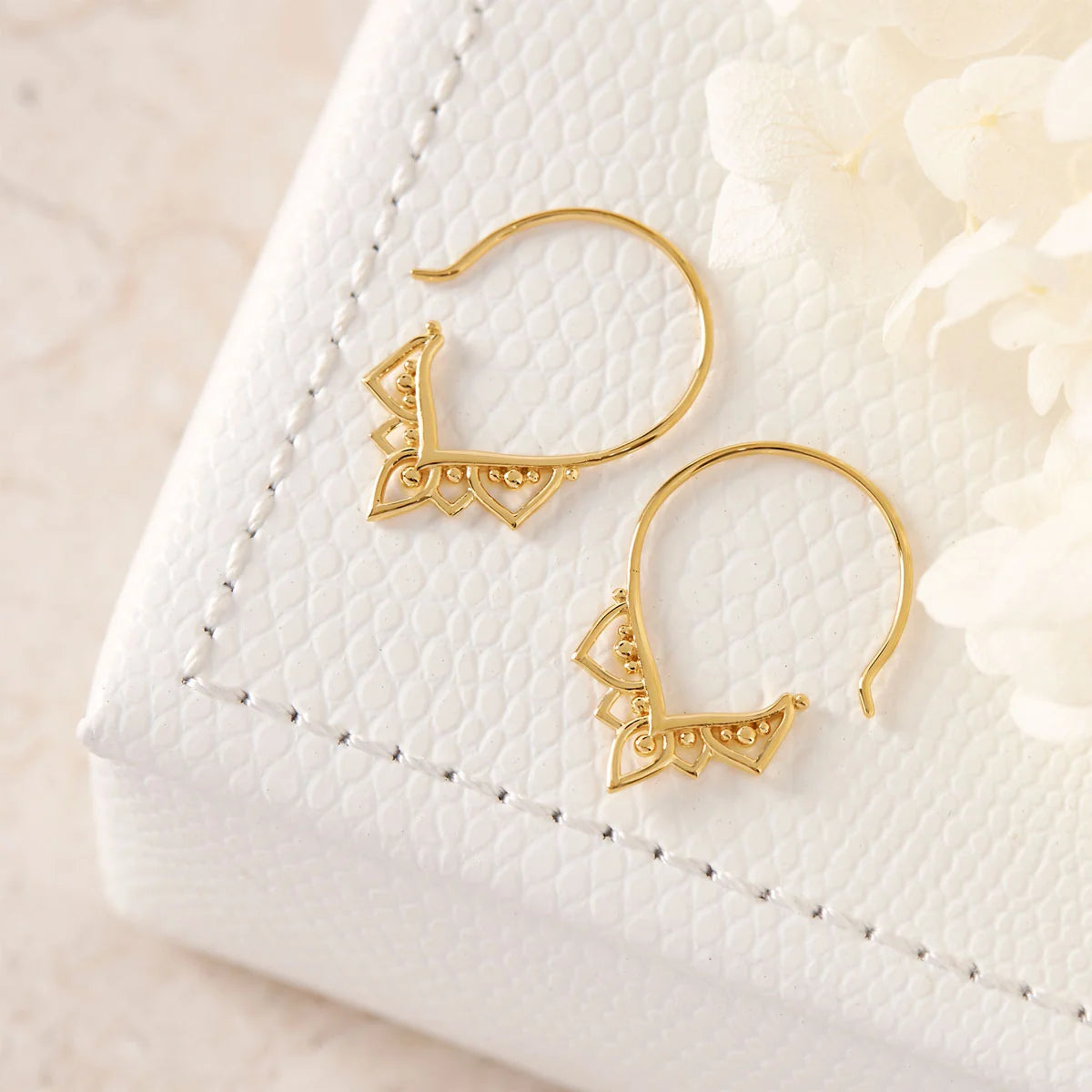 Gold Mehndi Hoops