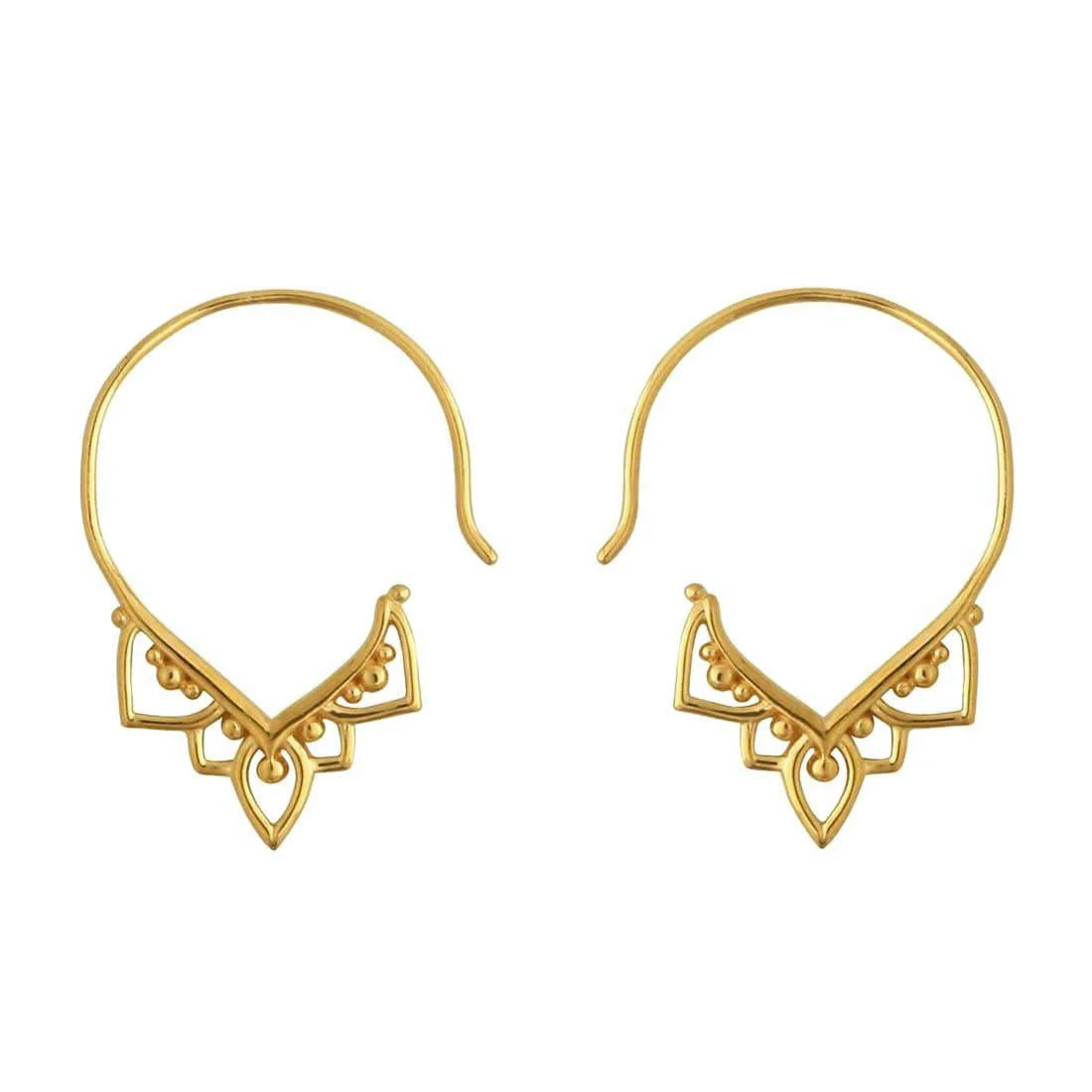 Gold Mehndi Hoops