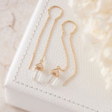Midsummer Star Gold Starlight Crystal Threader Earrings