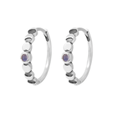 Lunar Phases Moonstone Huggies