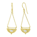 Soul Seer Moonstone Earrings Gold