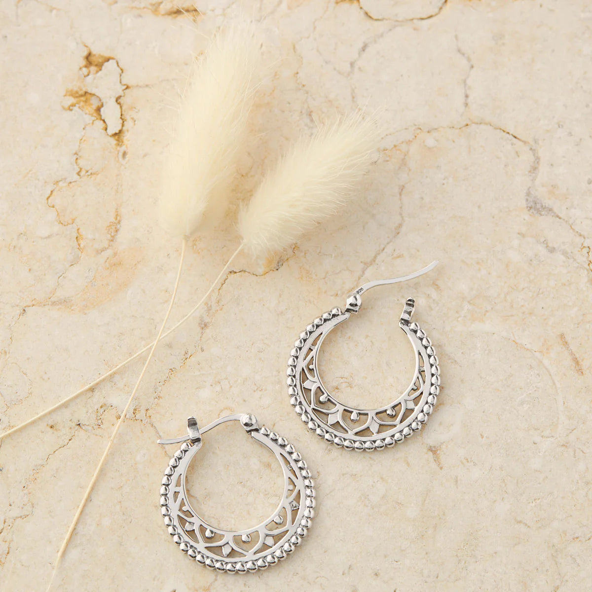 Midsummer Star Mandala Disc Hoops