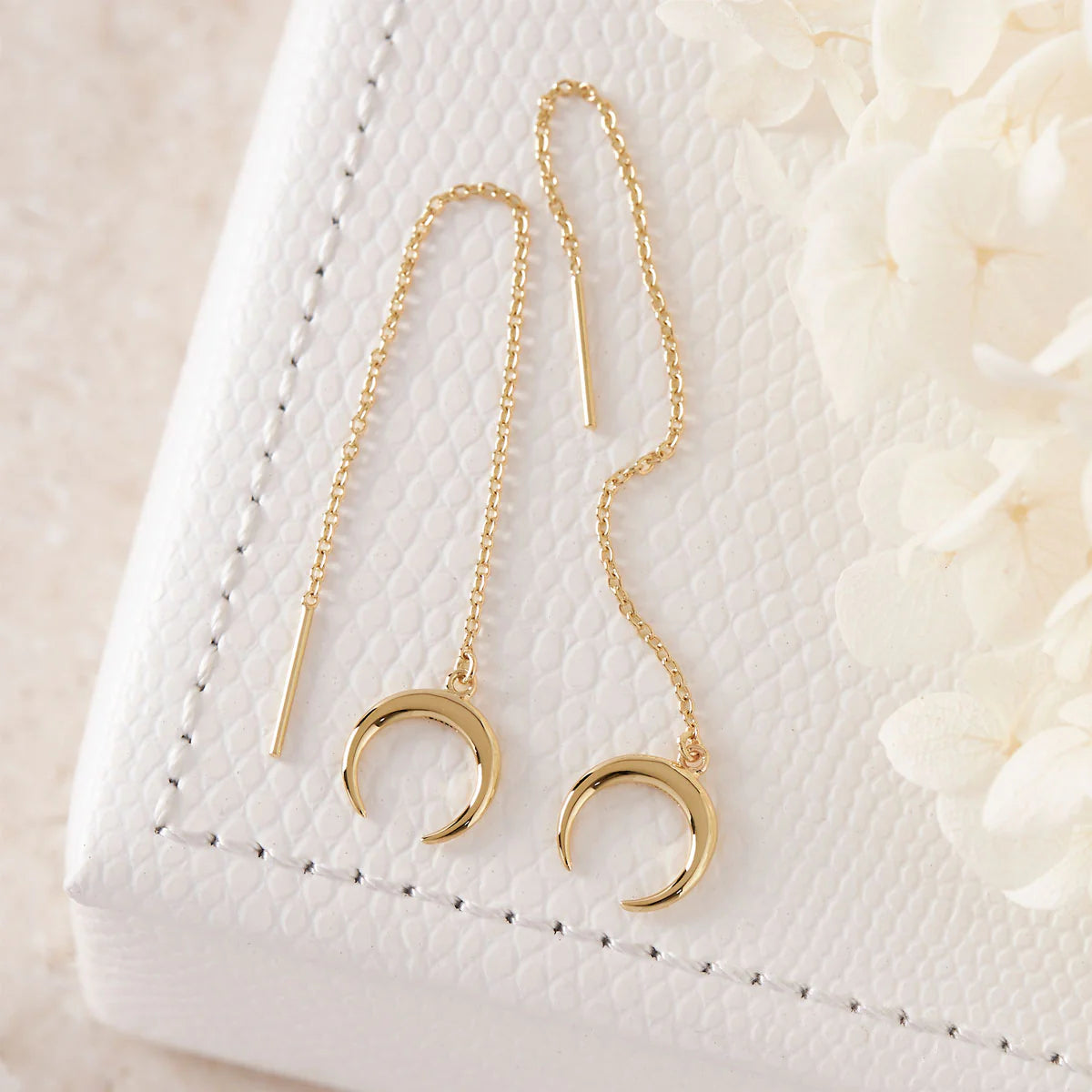 Midsummer Star Moon Drop Threaders Gold