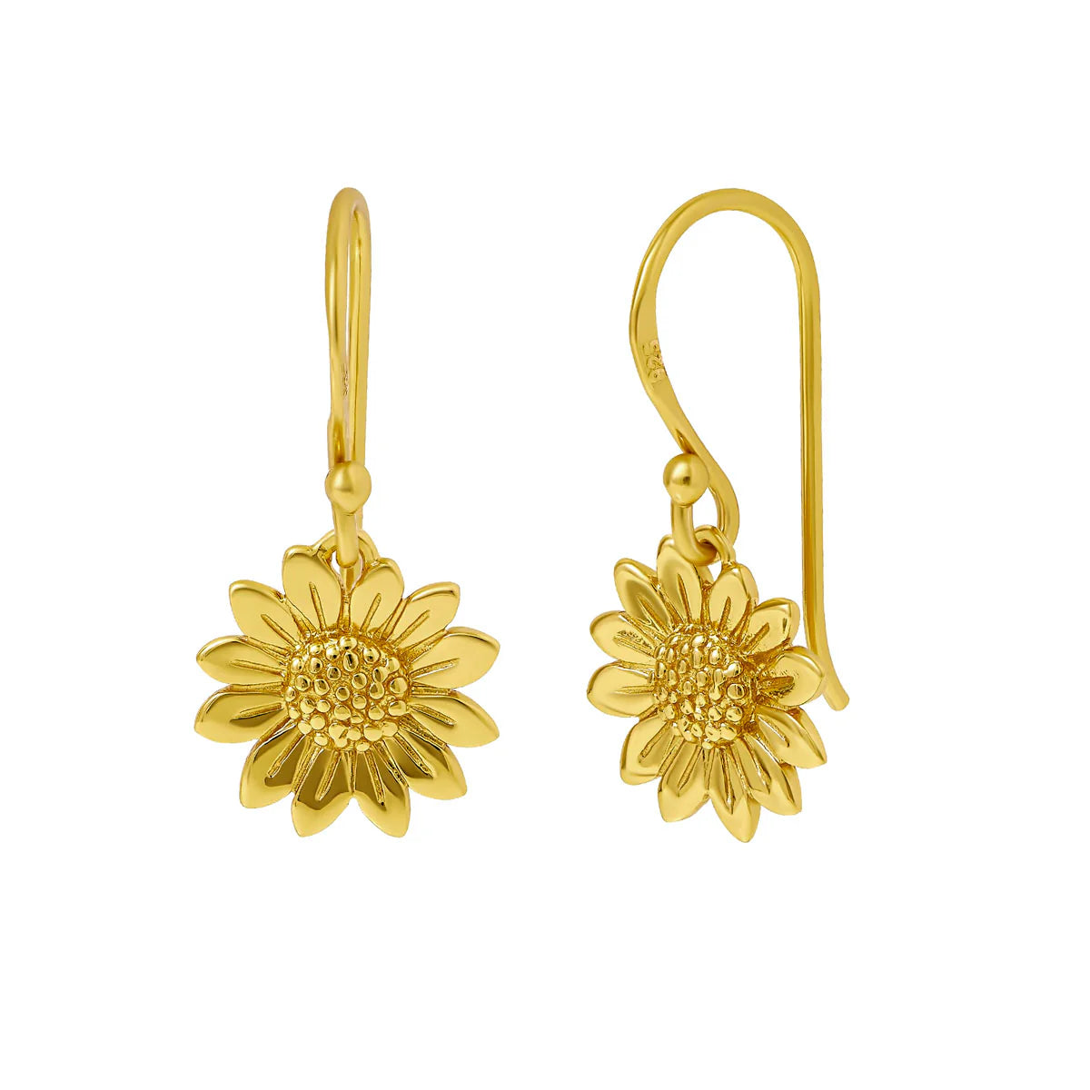 Midsummer Star Gold Blossoming Sunflower Earrings