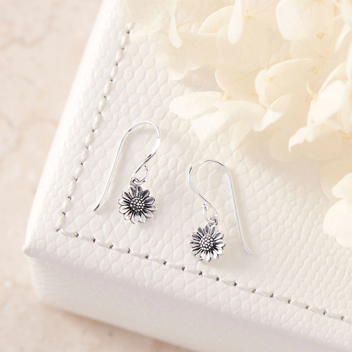E589 - Tiny Delicate Sunflower Earrings