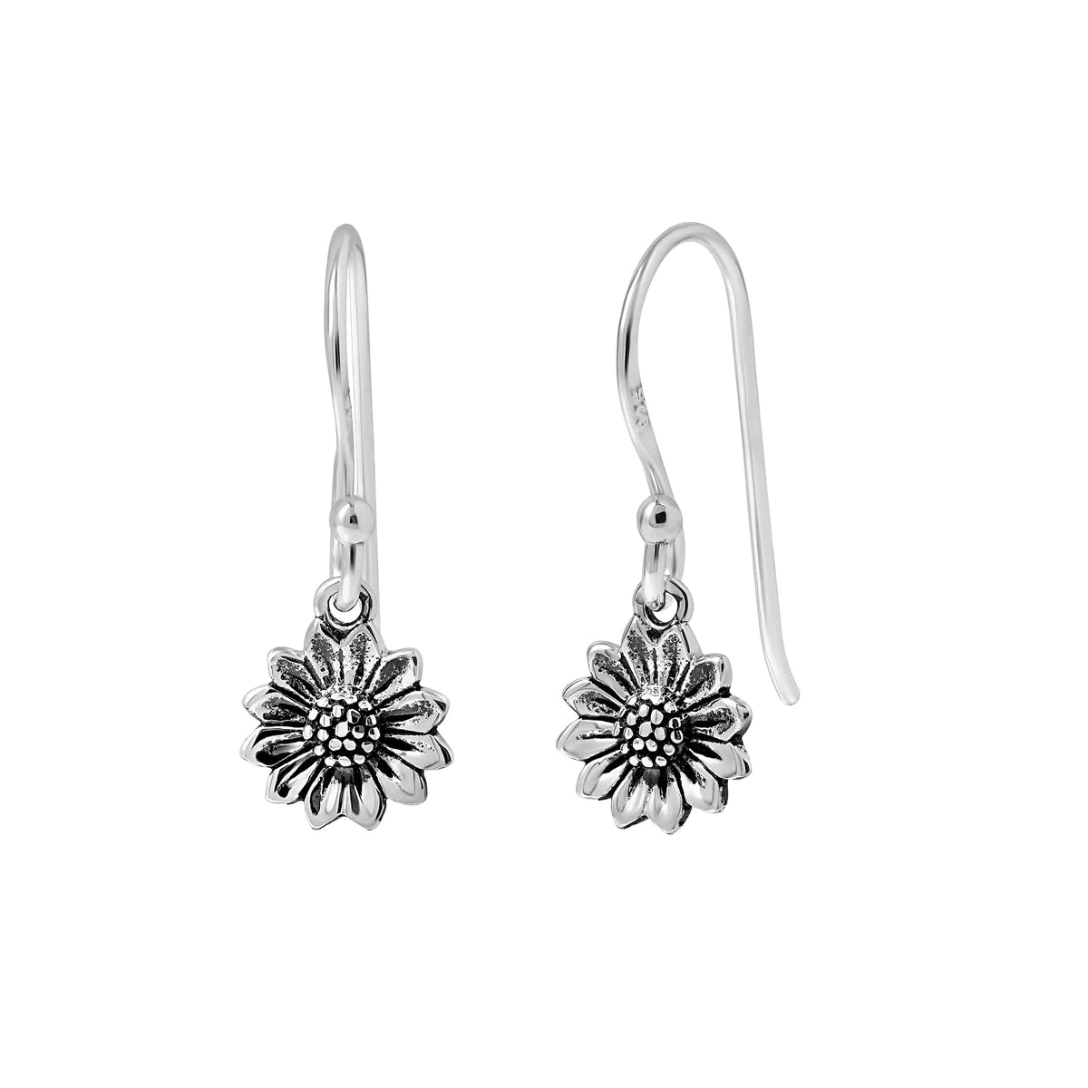 E589 - Tiny Delicate Sunflower Earrings