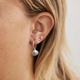 Midsummer Star Sterling Silver Seashell Hoops