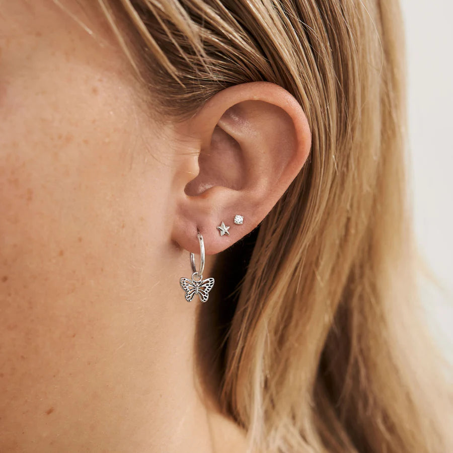 Midsummer Star Butterfly Hoops