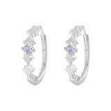 Night Glow Blue Topaz Huggies