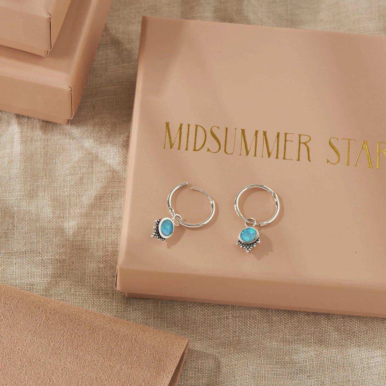 Mystic Mirror Azure Opal Huggies