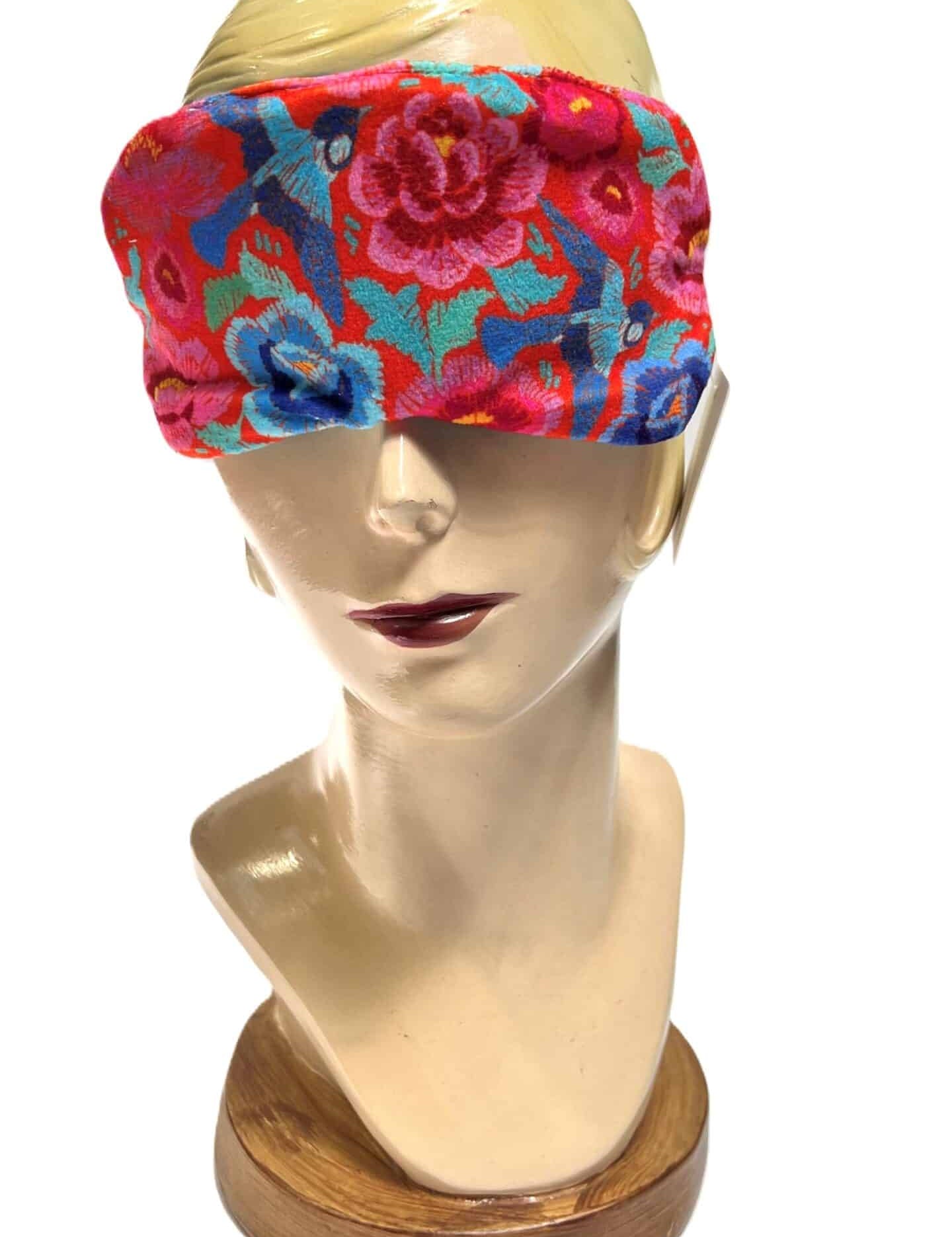 Velvet Eye Mask - Birds and Roses