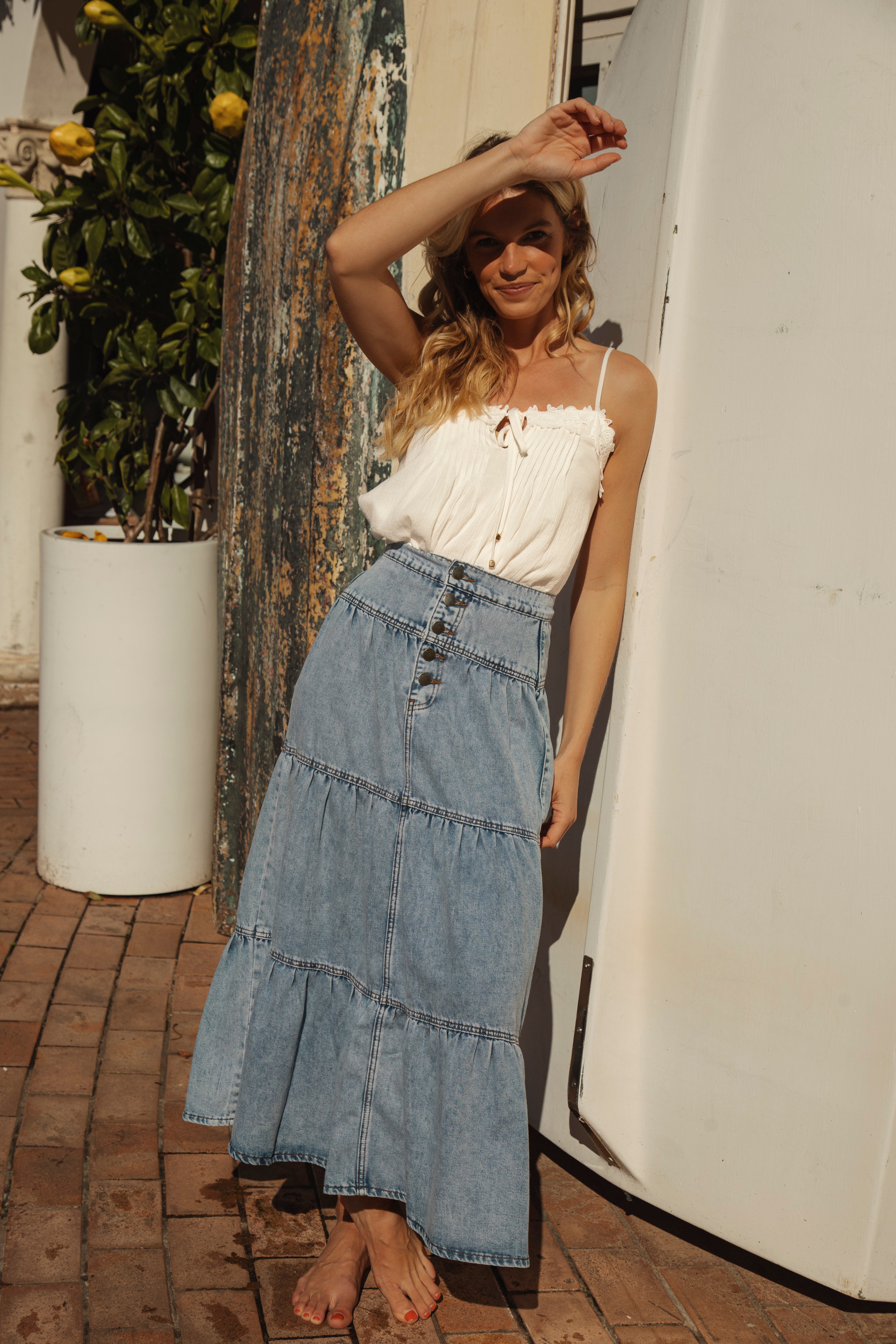 Elkie Denim Skirt
