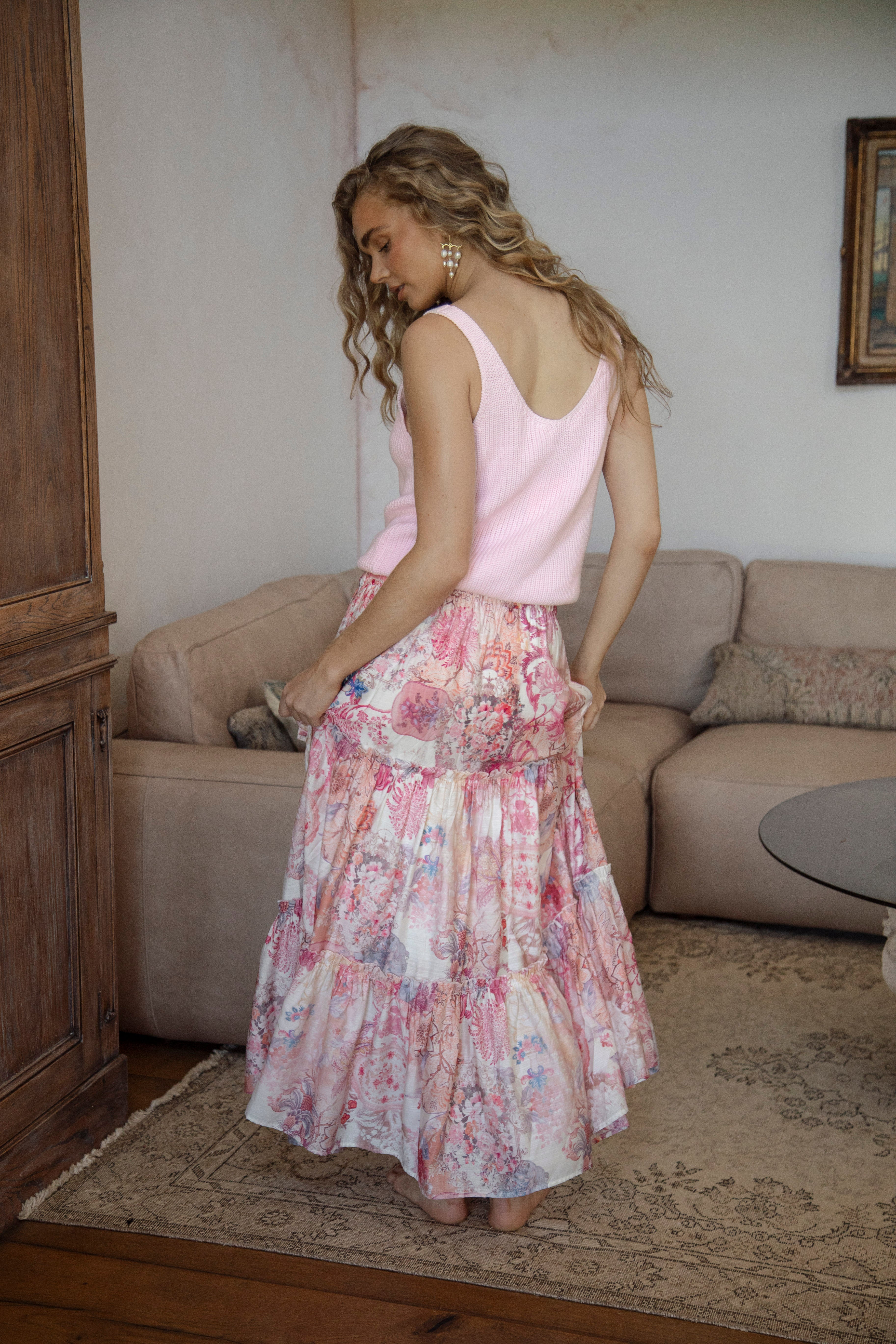 Ellie Maxi Skirt Posie - rear view