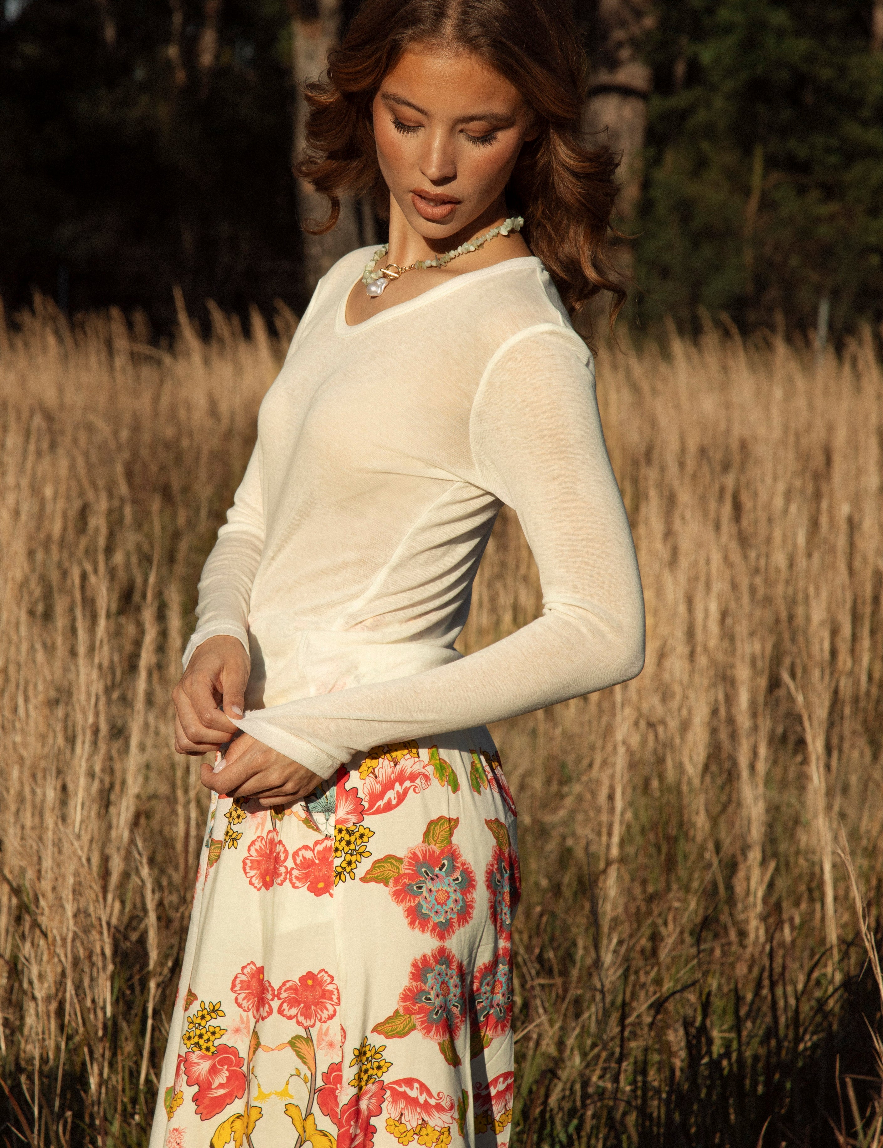 Essential Long Sleeve Tee - side view