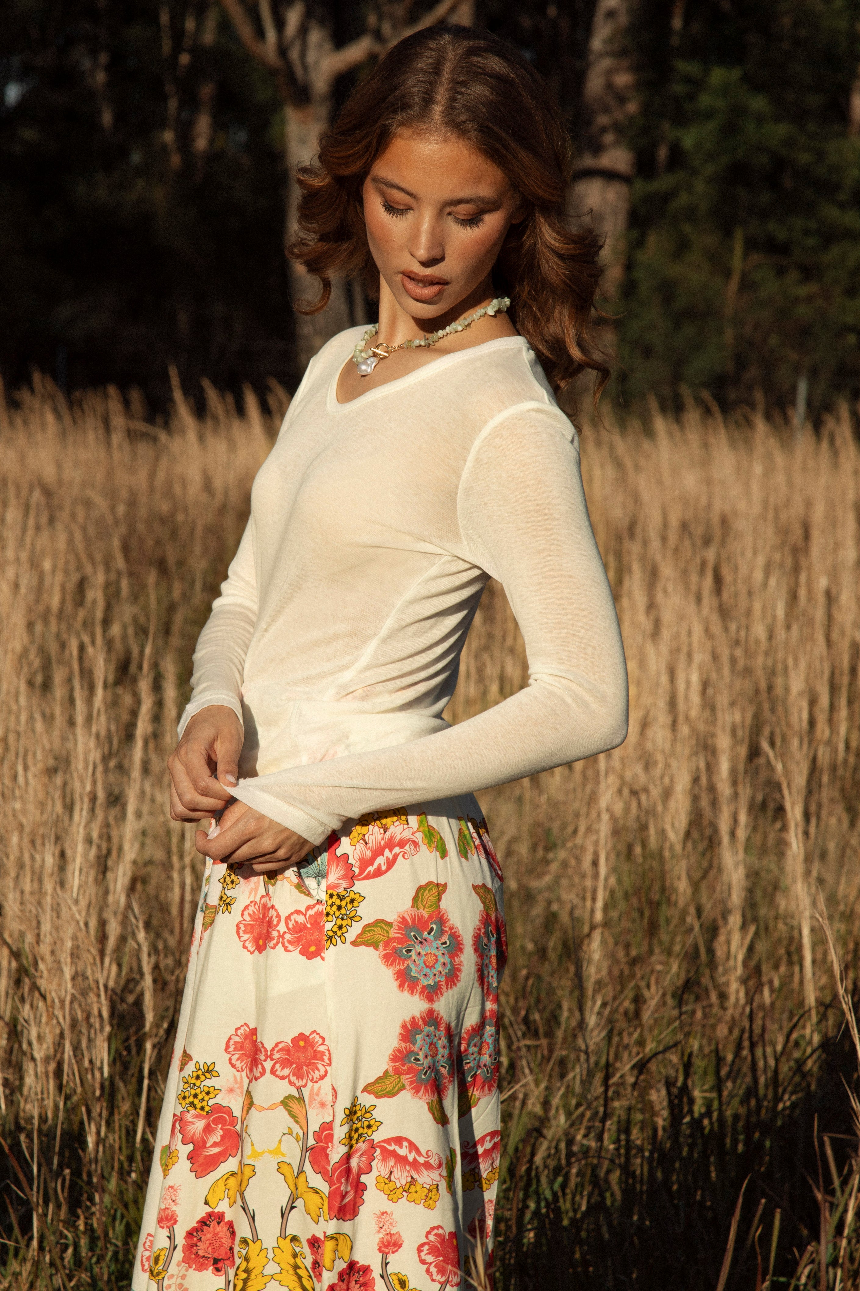 Essential Long Sleeve Tee - side view