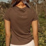Euro Summer Tee Espresso - rear view