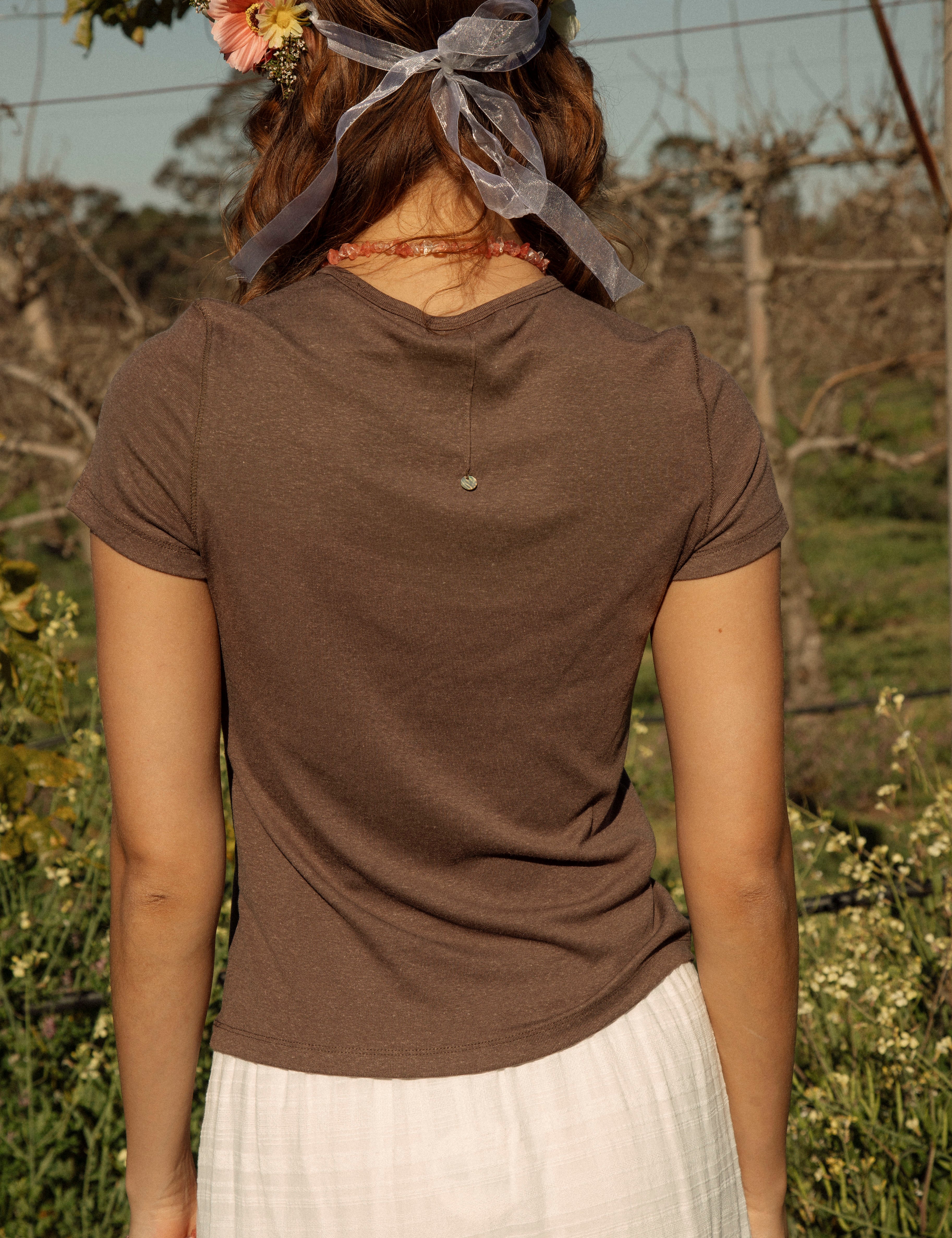Euro Summer Tee Espresso - rear view