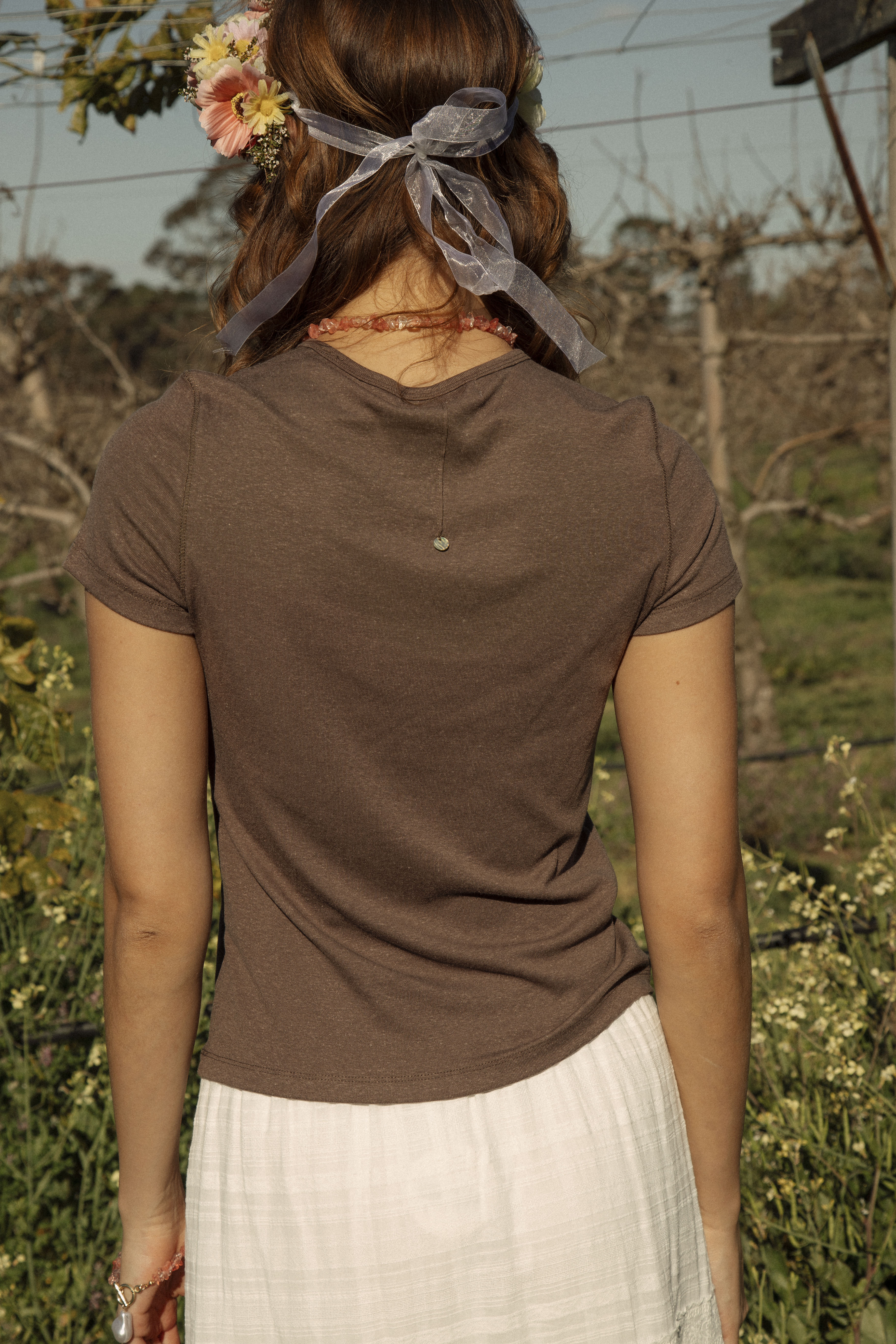 Euro Summer Tee Espresso - rear view