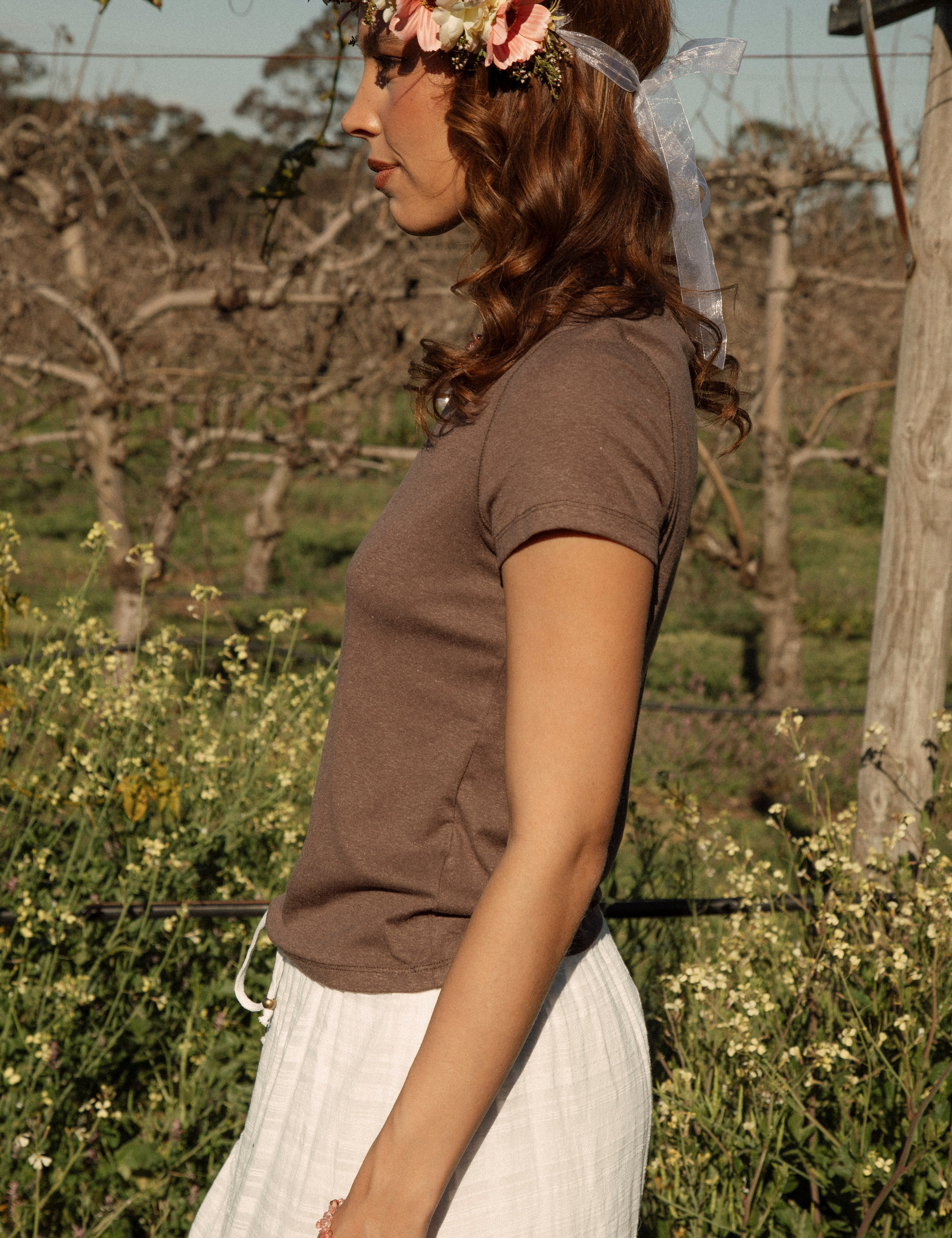 Euro Summer Tee Espresso- side view