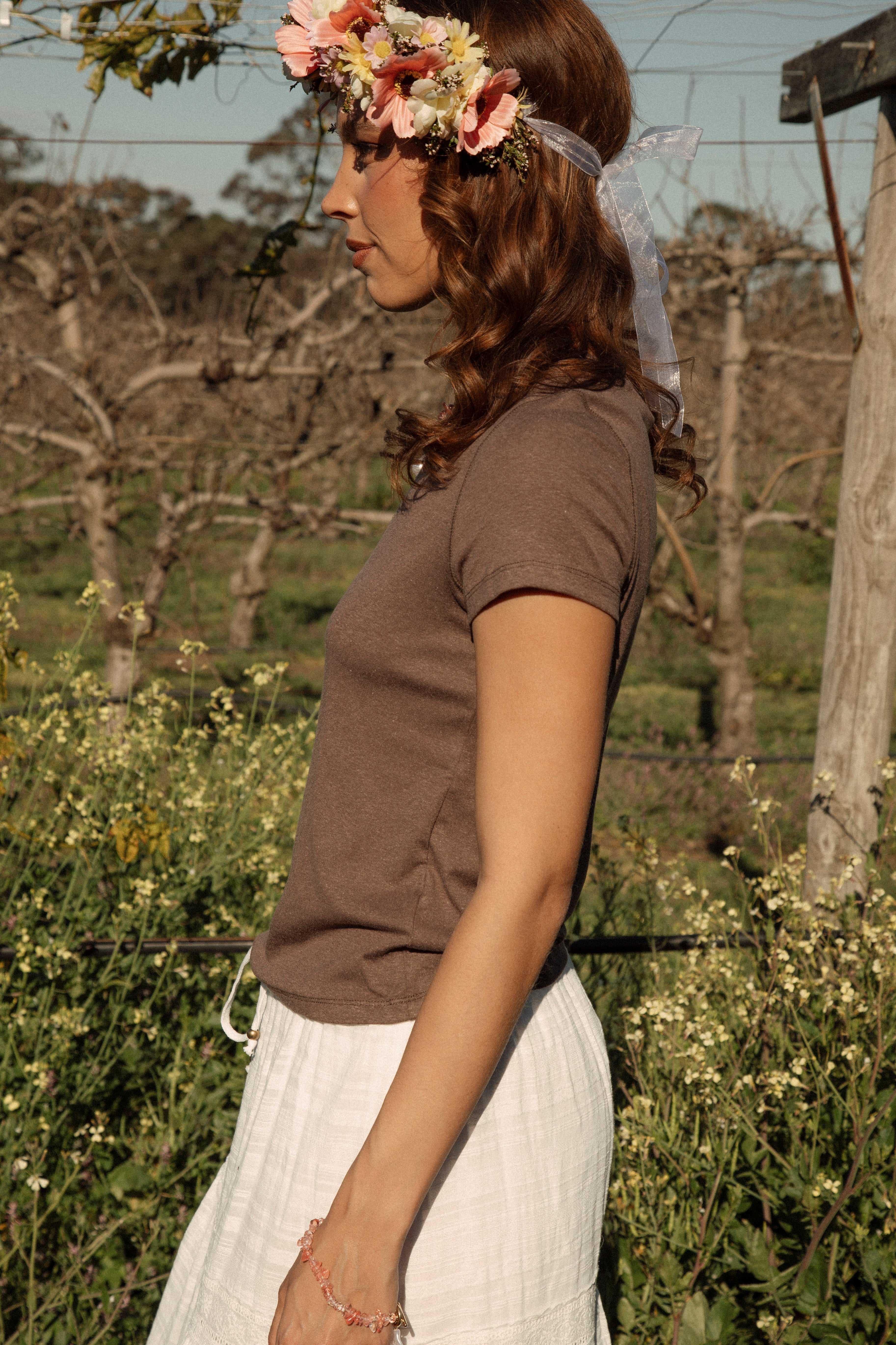 Euro Summer Tee Espresso- side view