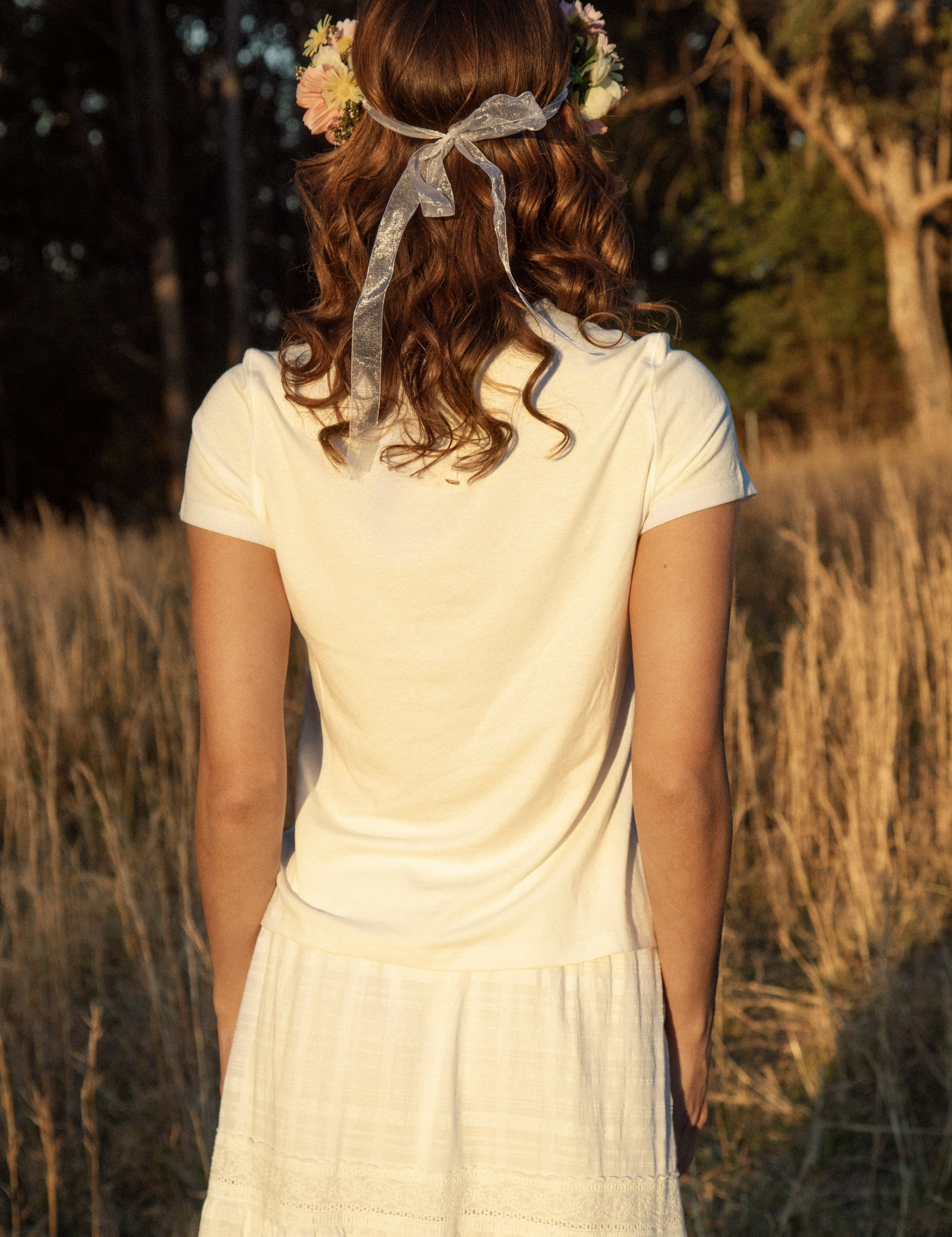 Euro Summer Tee Ivory - rear view
