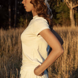 Euro Summer Tee Ivory - side view