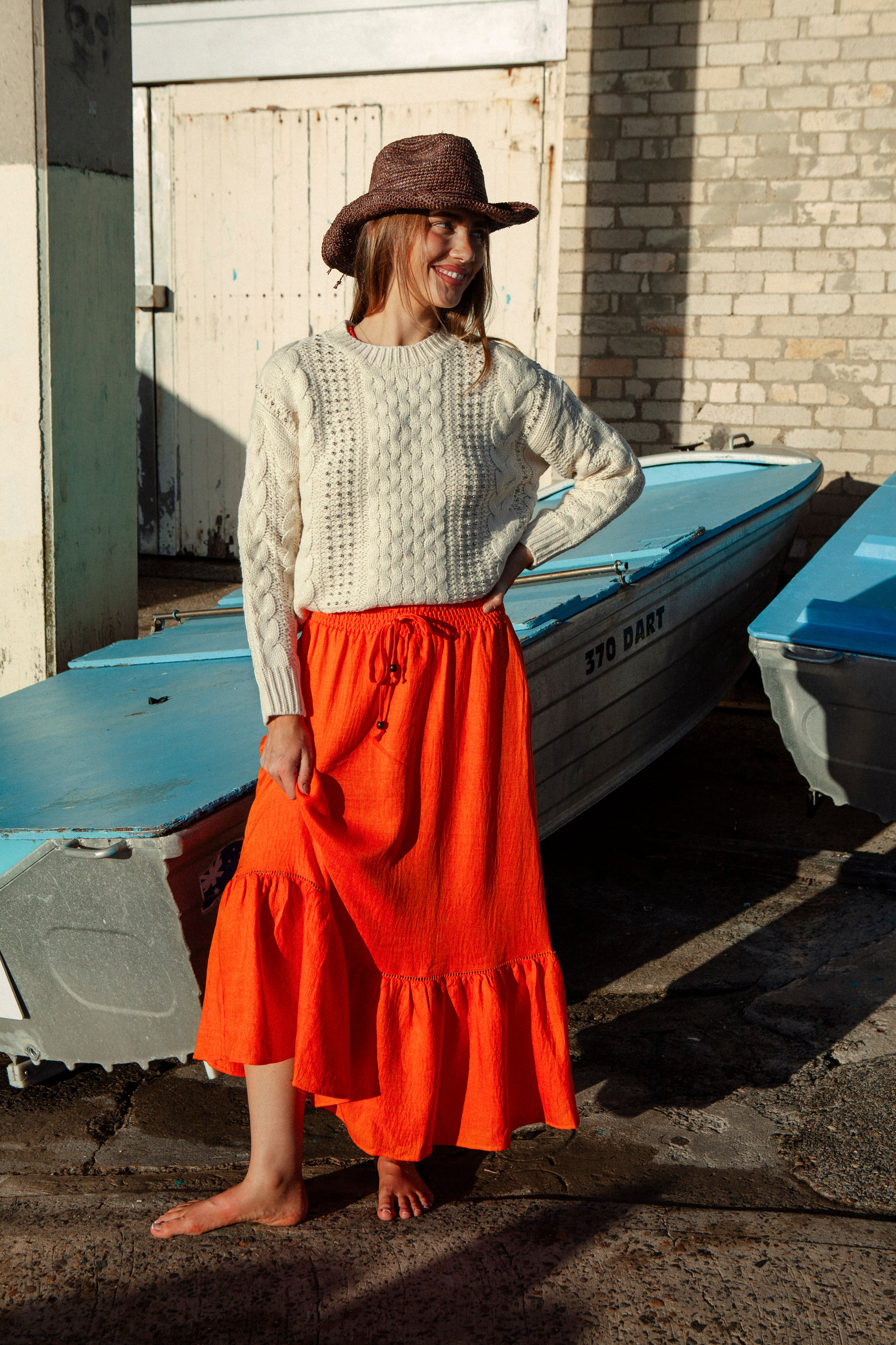 Evelyn Skirt - Burnt Orange