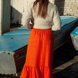 Evelyn Skirt - Burnt Orange. Rear View.