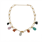 River Natural Stone Gemstone Necklace