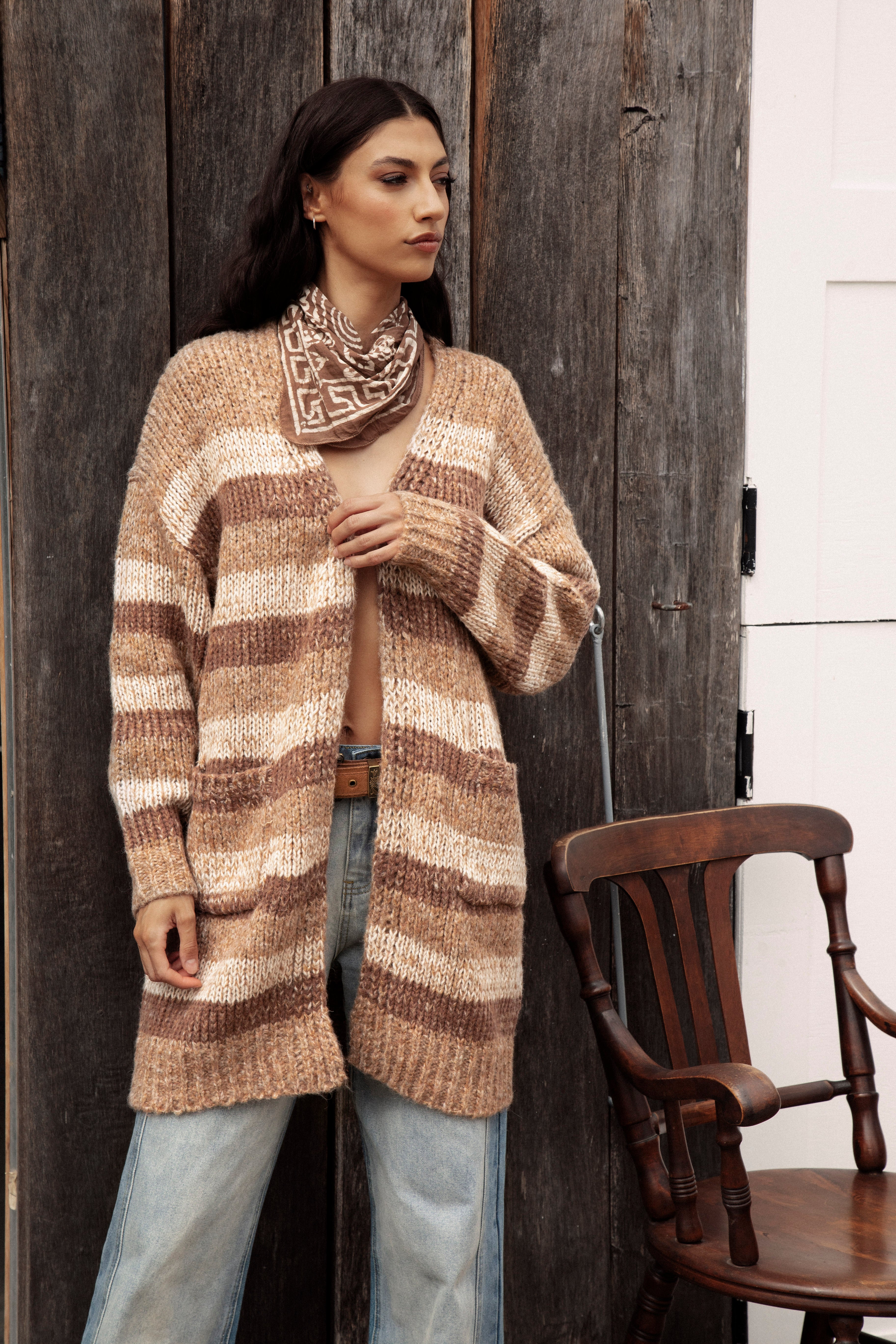 Fall Slouch Cardigan - Cinder