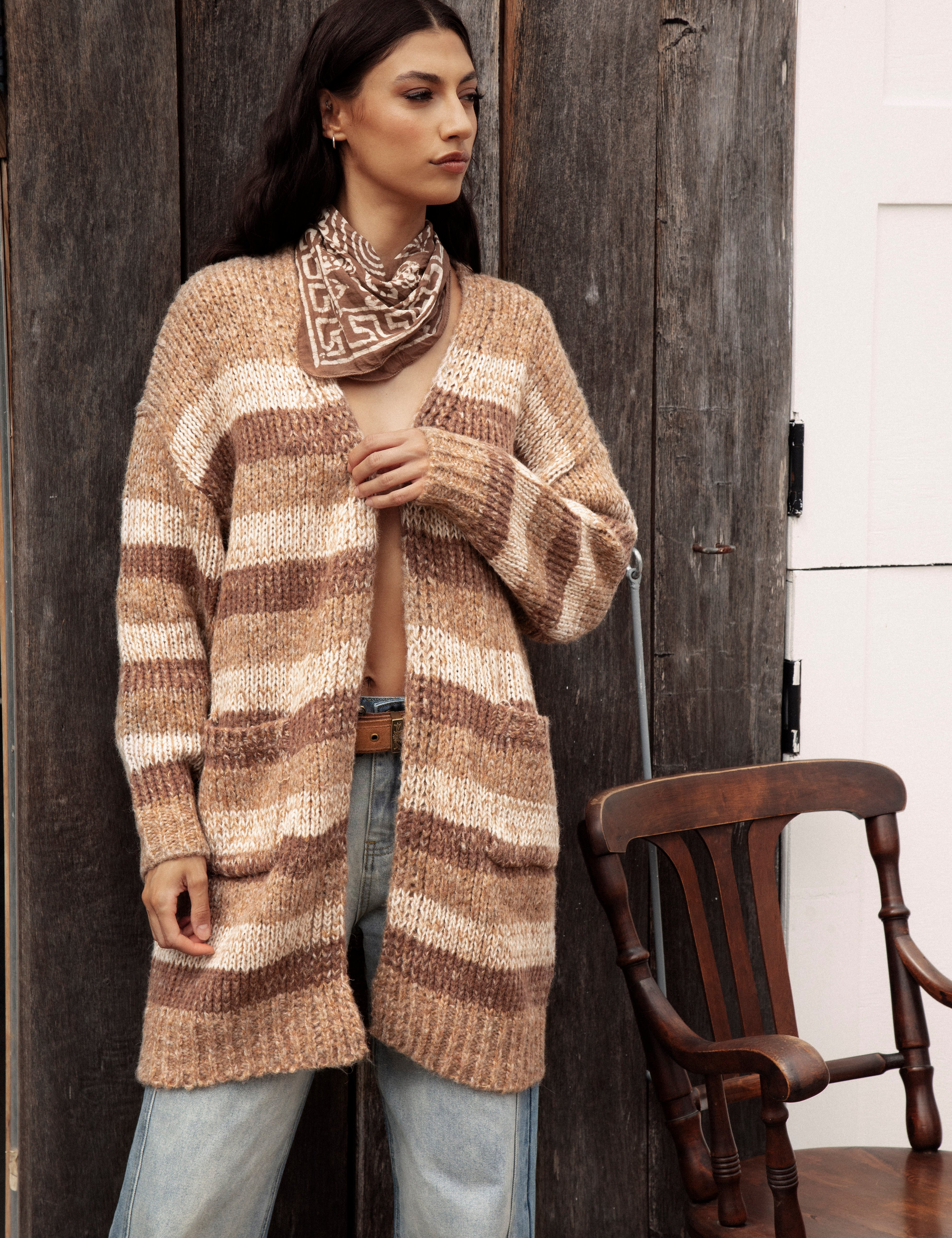 Fall Slouch Cardigan - Cinder