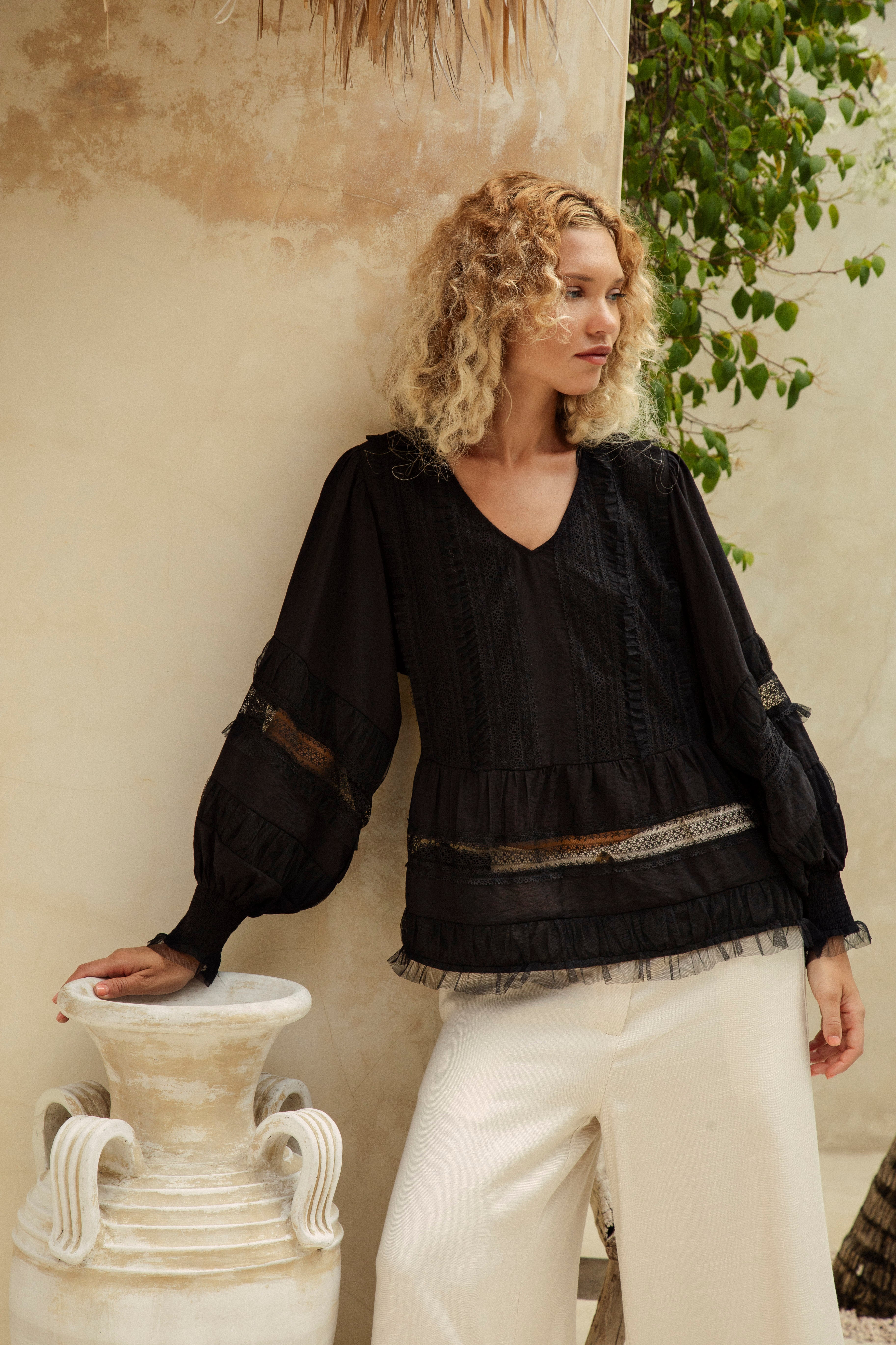 Folklore Blouse - Midnight