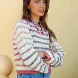 French Vanilla Jumper featuring cropped style and striped pattern