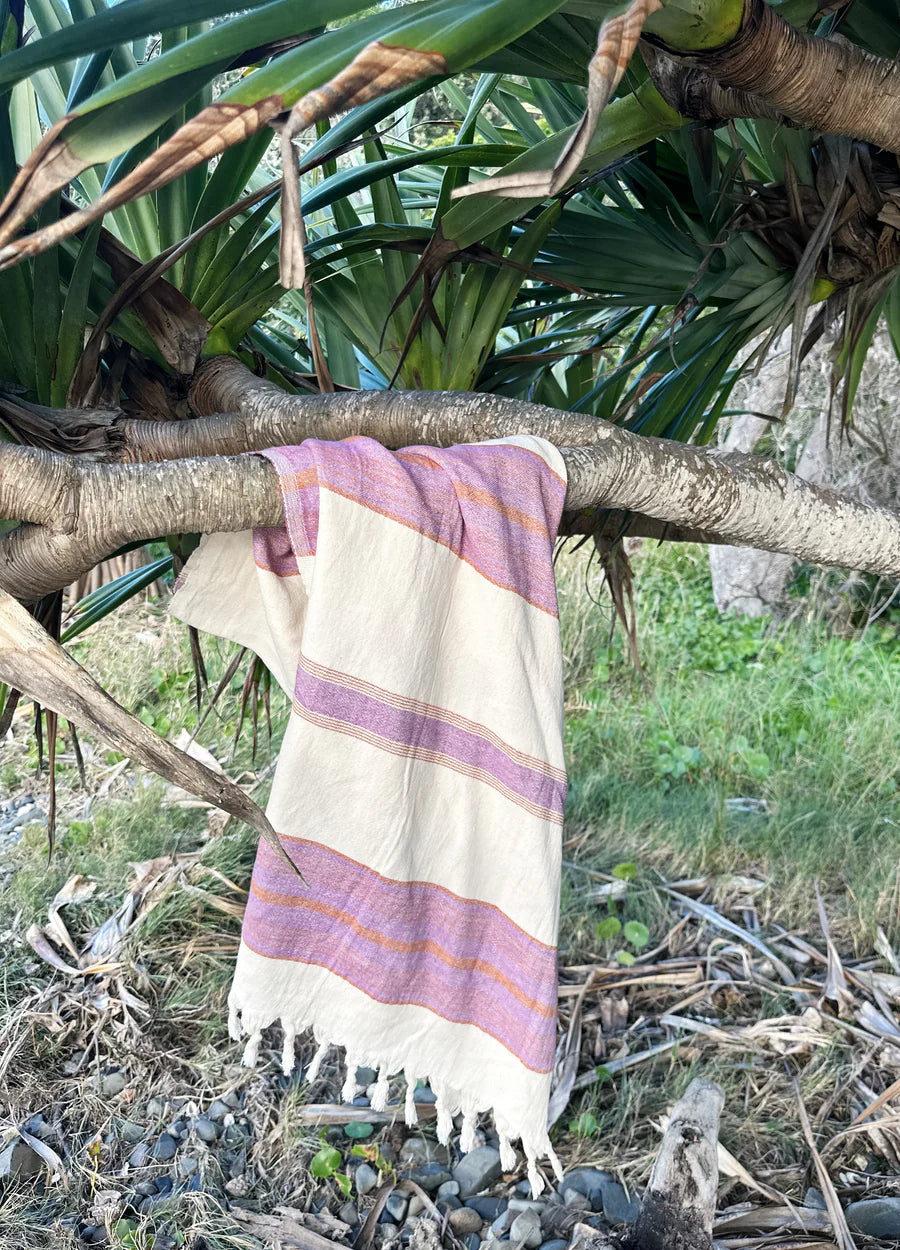 Turkish Towel - Lilac Stripe