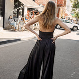 Gigi Jumpsuit Black - rear view