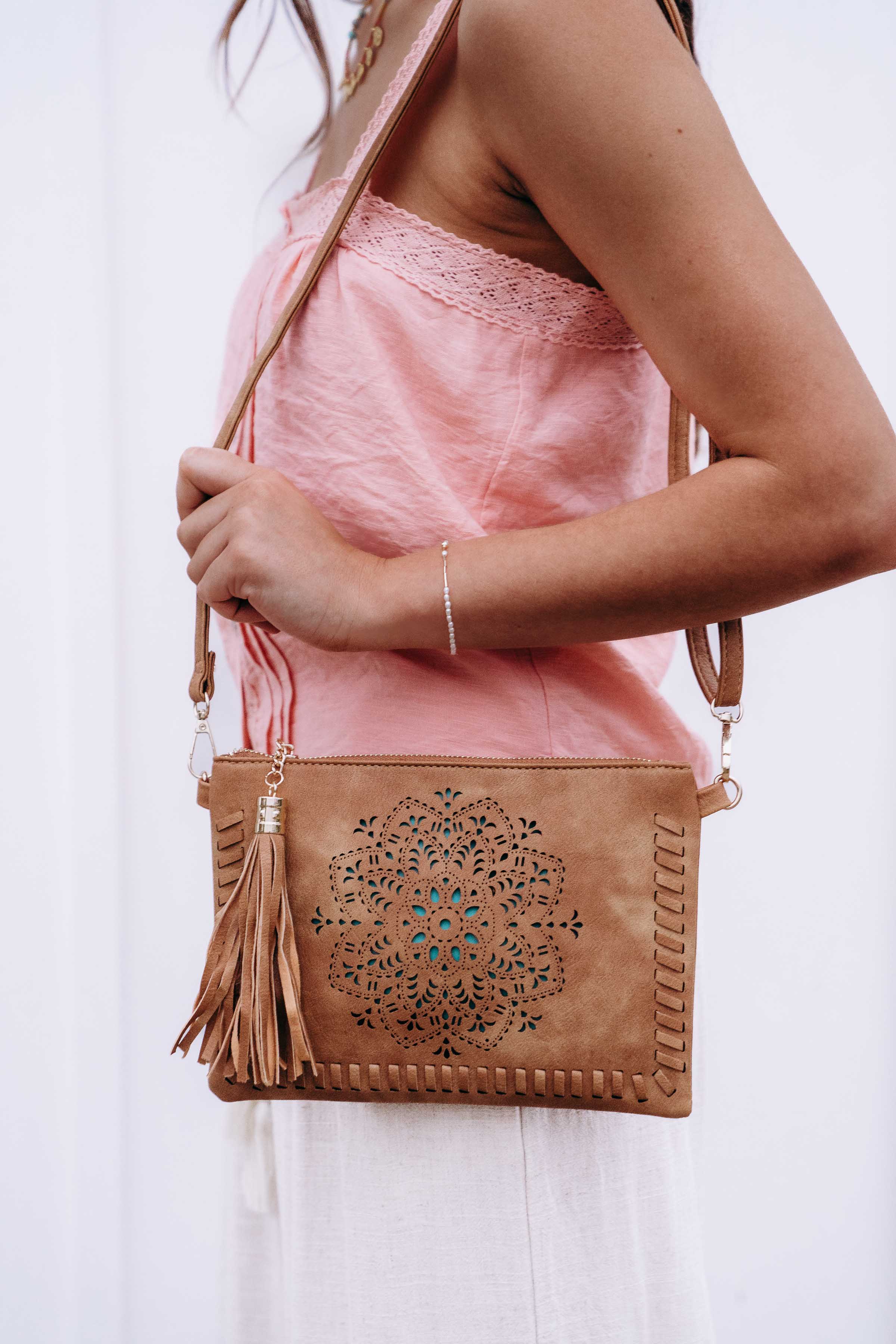 Free Spirit Clutch - Tan