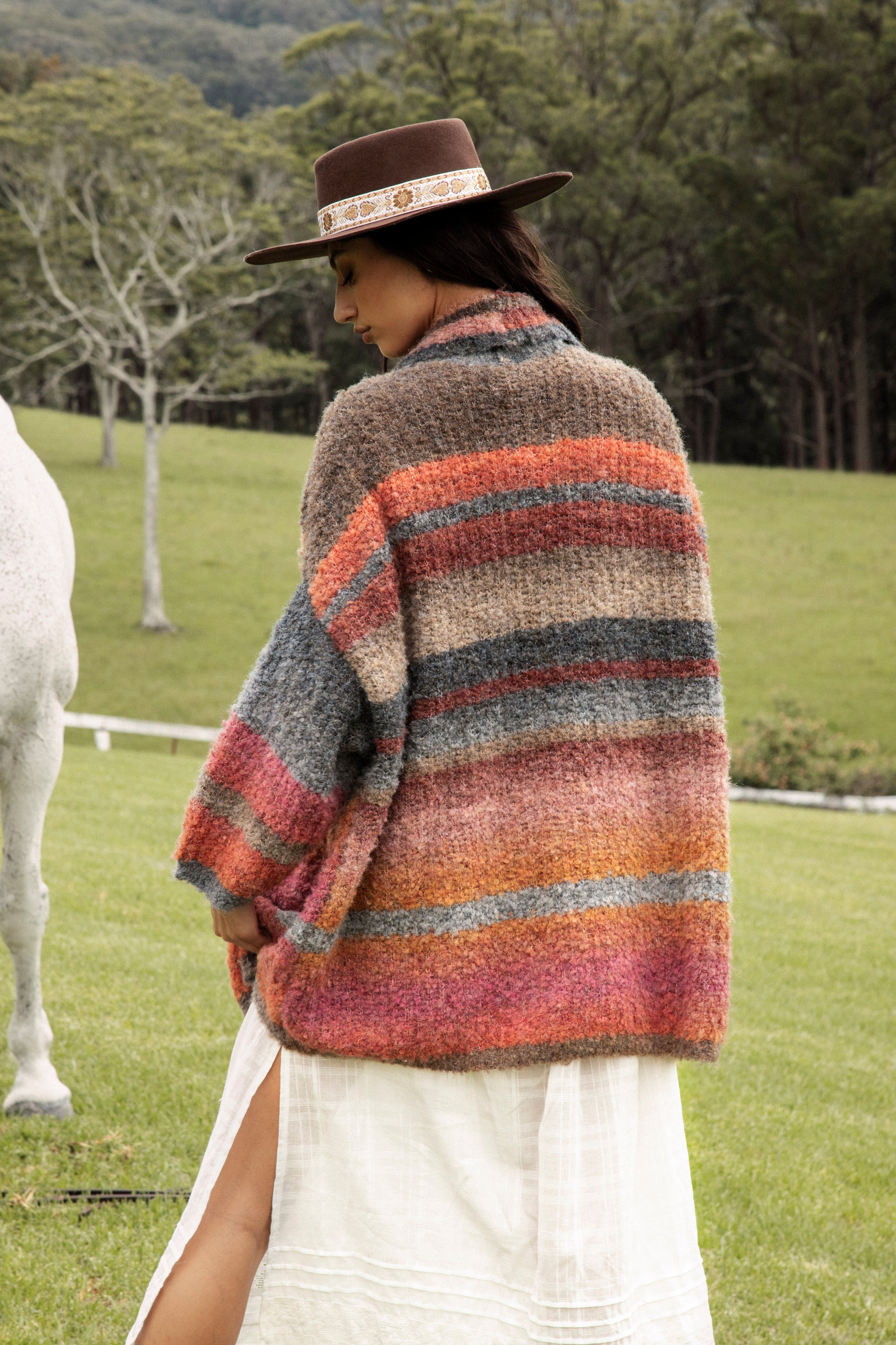 Harvest Slouch Cardigan Rear View