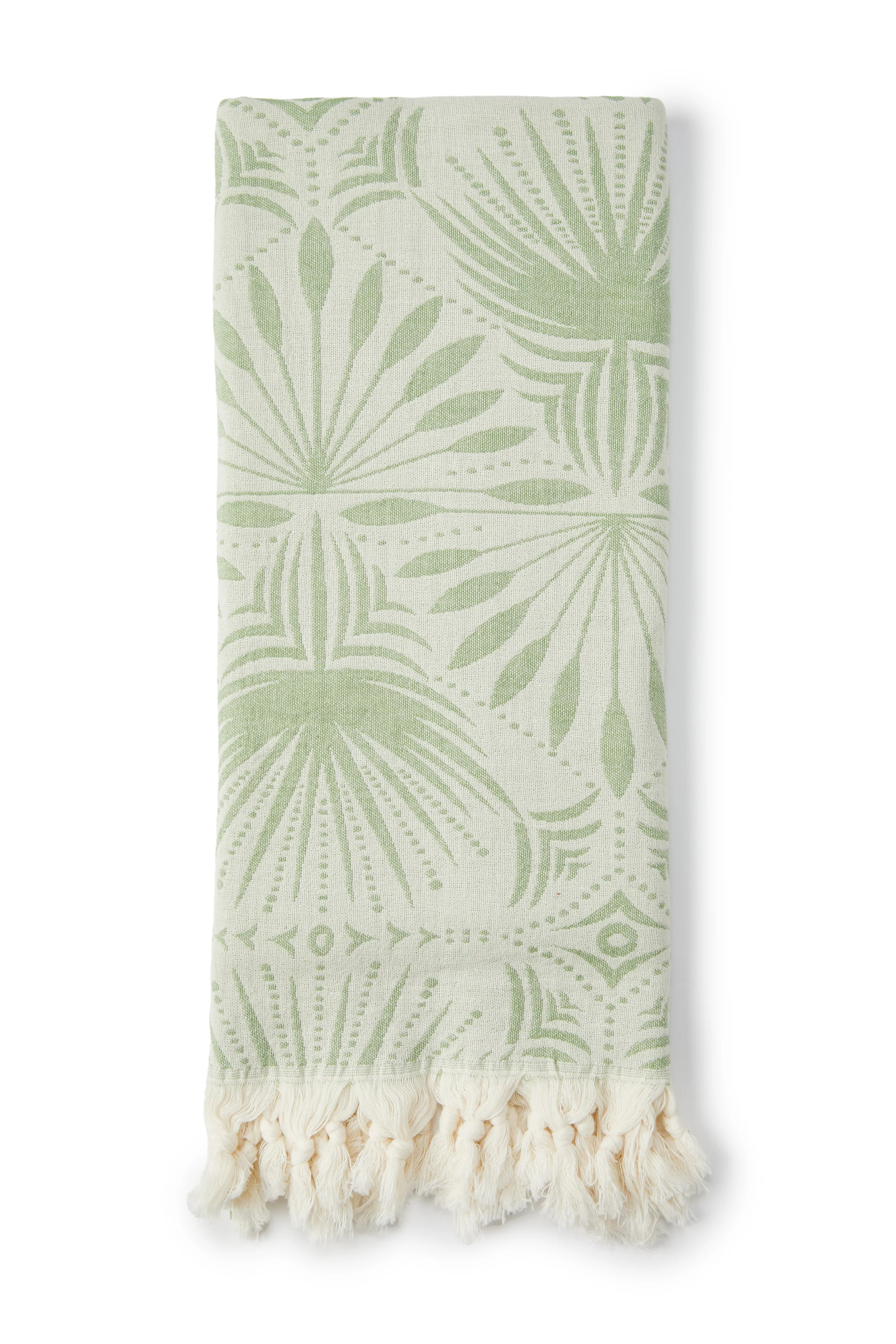 Palm Frond Towel - Sage