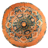 Round Velvet Cushion - Gold Chinoiserie