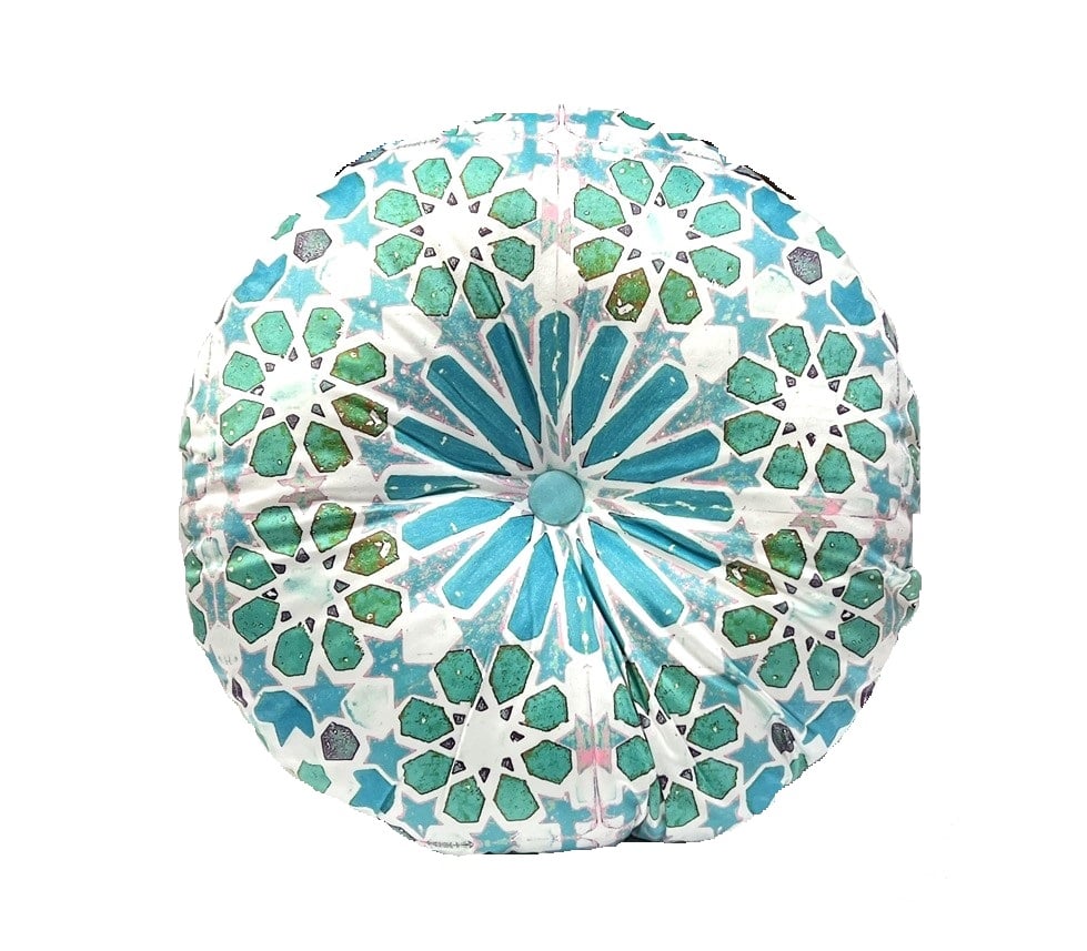 Round Velvet Cushion - Casablanca