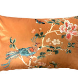 Velvet Cushion Rectangle - Gold Chinoiserie