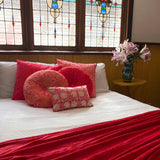 Velvet Cushion Rectangle - Jaipur Pink
