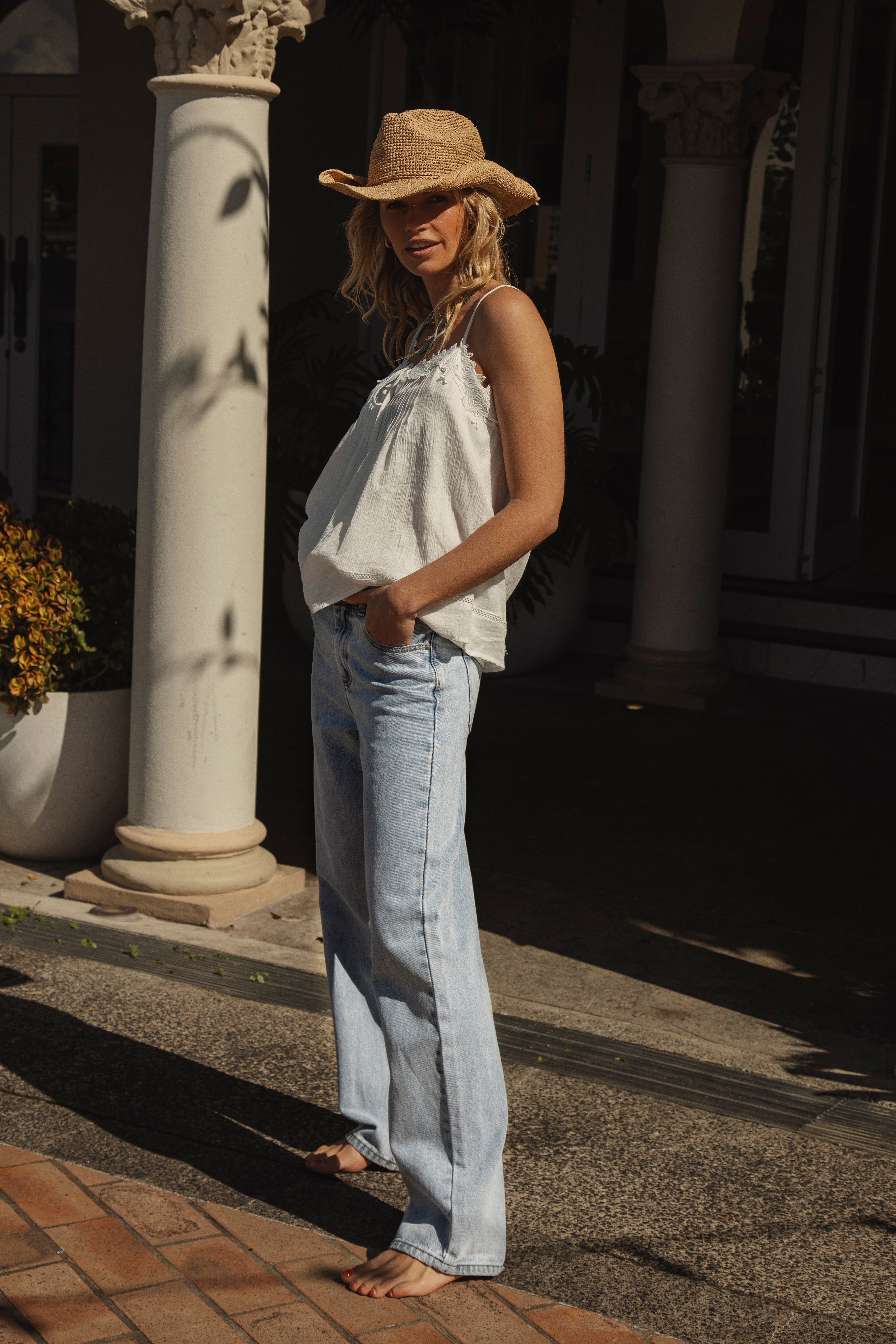 Jade Baggy Jean - Side View