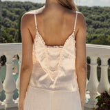 Juliette Camisole Ballet is a delicate neutral cami featuring lace details and adjustable spaghetti straps